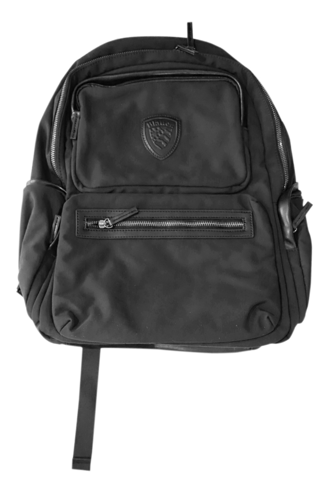 Blauer USA Men’s Black Logo Front Backpack One Size New von Tag