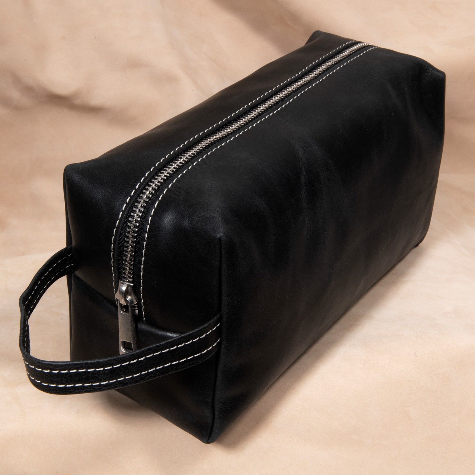 Leather Toiletry Bag – Full Grain Men’s Dopp Kit Travel Case