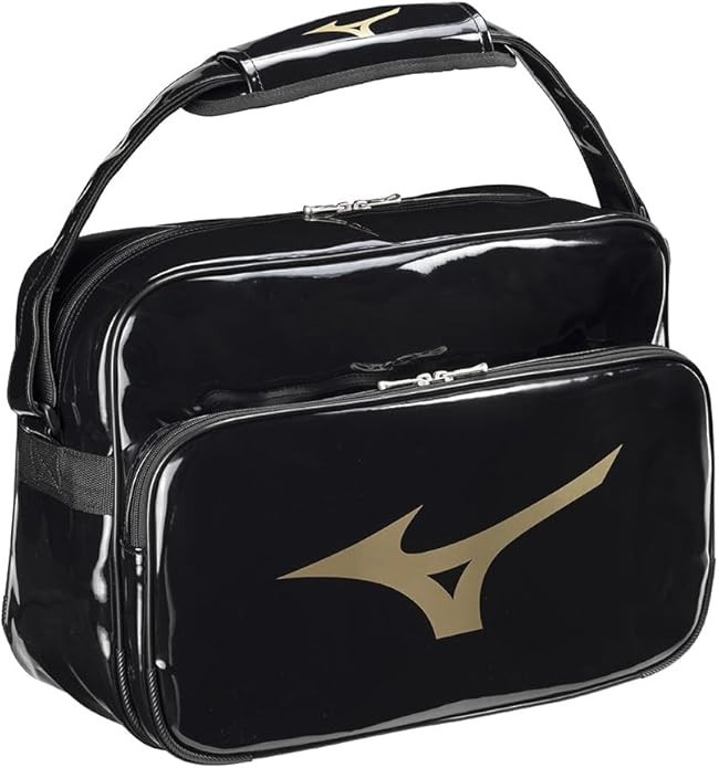 Mizuno Volleyball Baseball Enamel Shoulder Bag 33JSB212 Black Gold From Japan