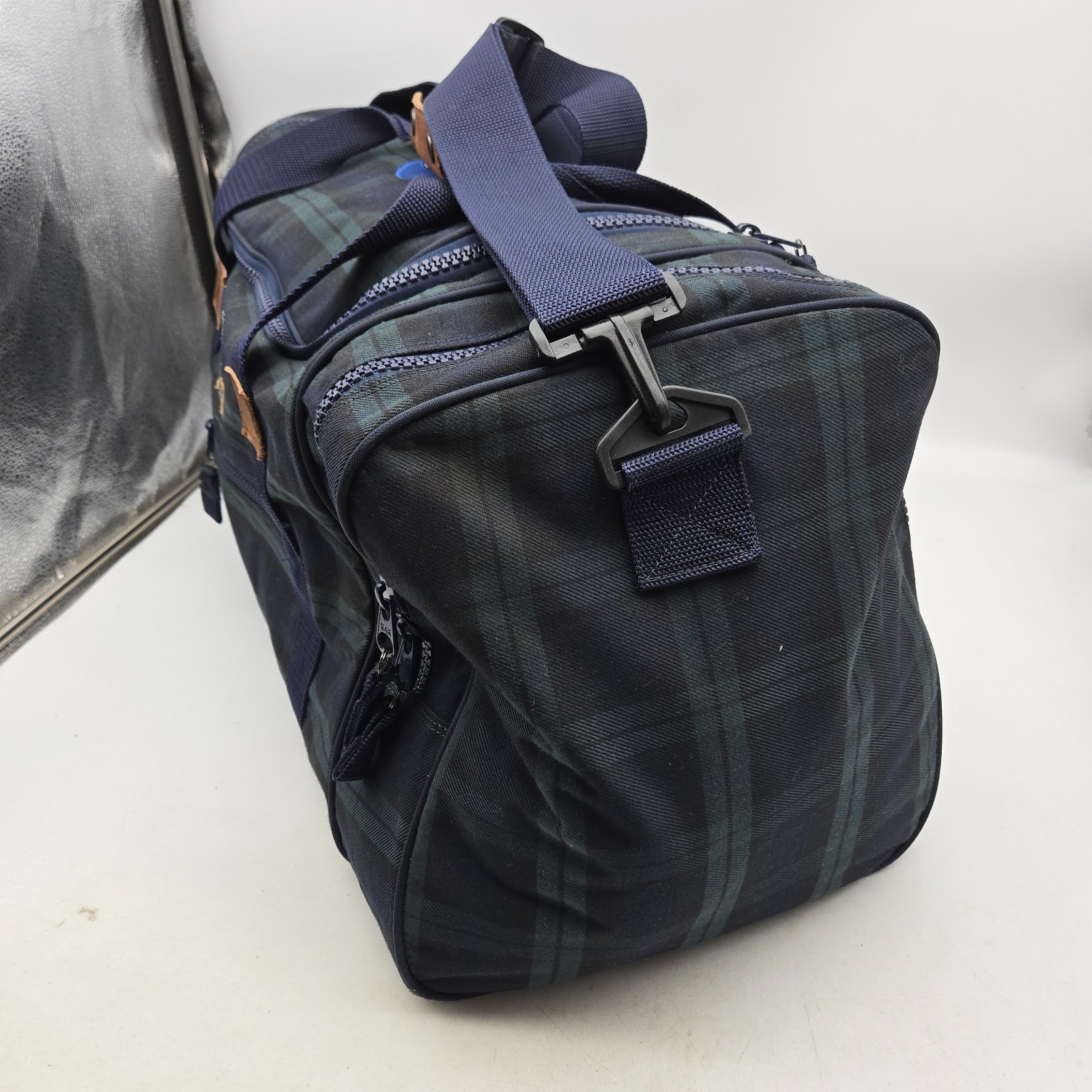 Vintage Tommy Hilfiger Duffle Bag Tartan Plaid Pepsi Cola Flag Large 90s Y2K