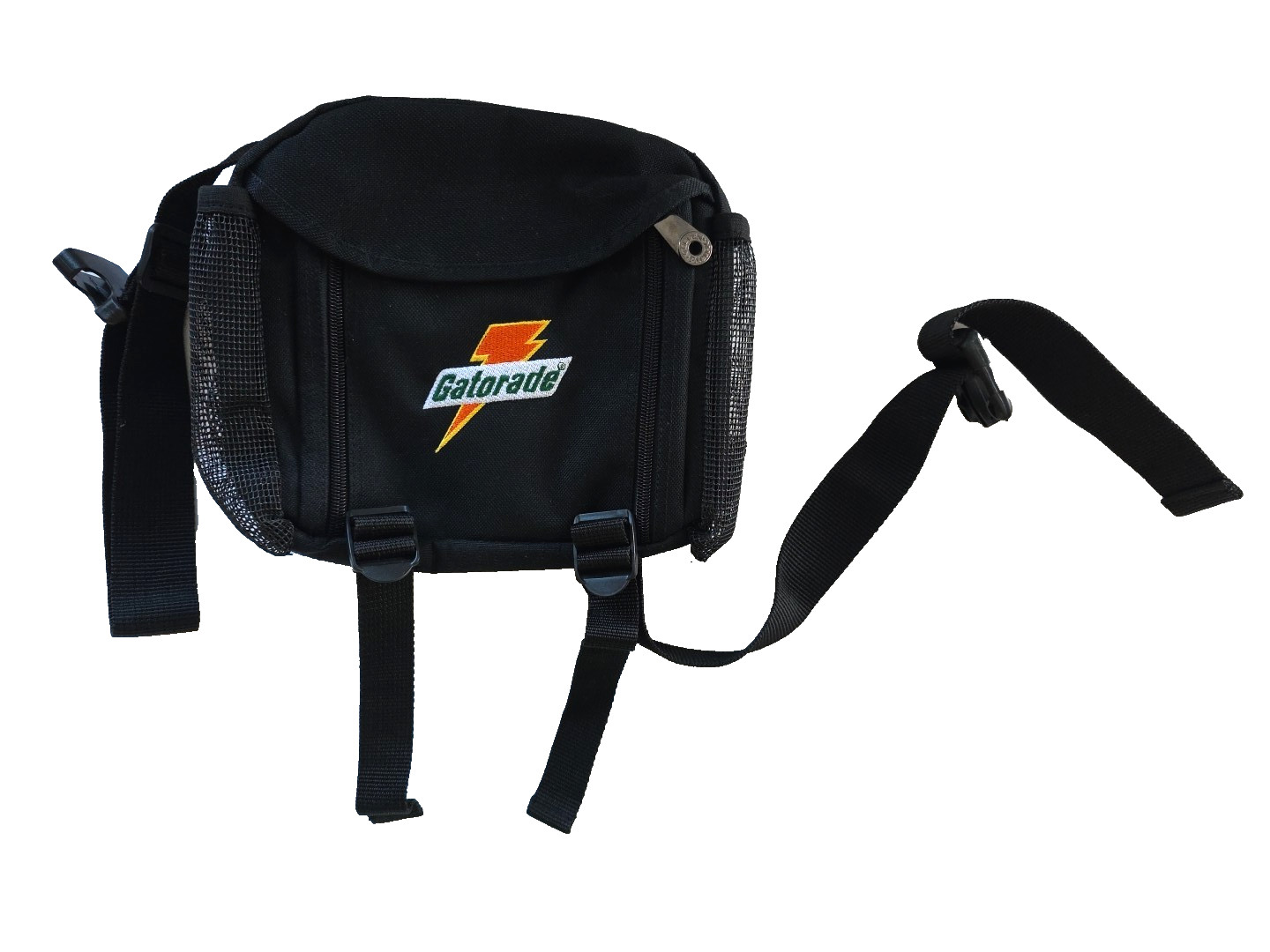 Gatorade Black Waist Belt Bag Fanny Pack Multi Pocket Adjustable & NFL Towel