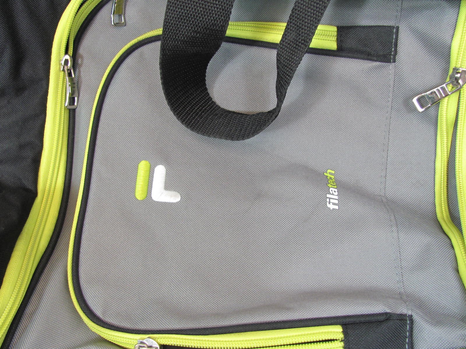 FILA Rolling Duffle Bag Lime Green & Black 31x18x14