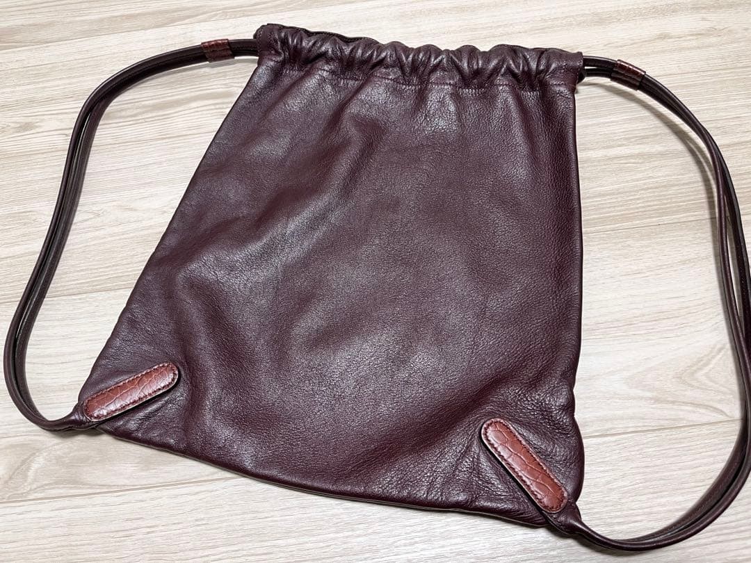 Maison Takuya Soft Calf Alligator Rucksack Brown 32cm 15in From Japan
