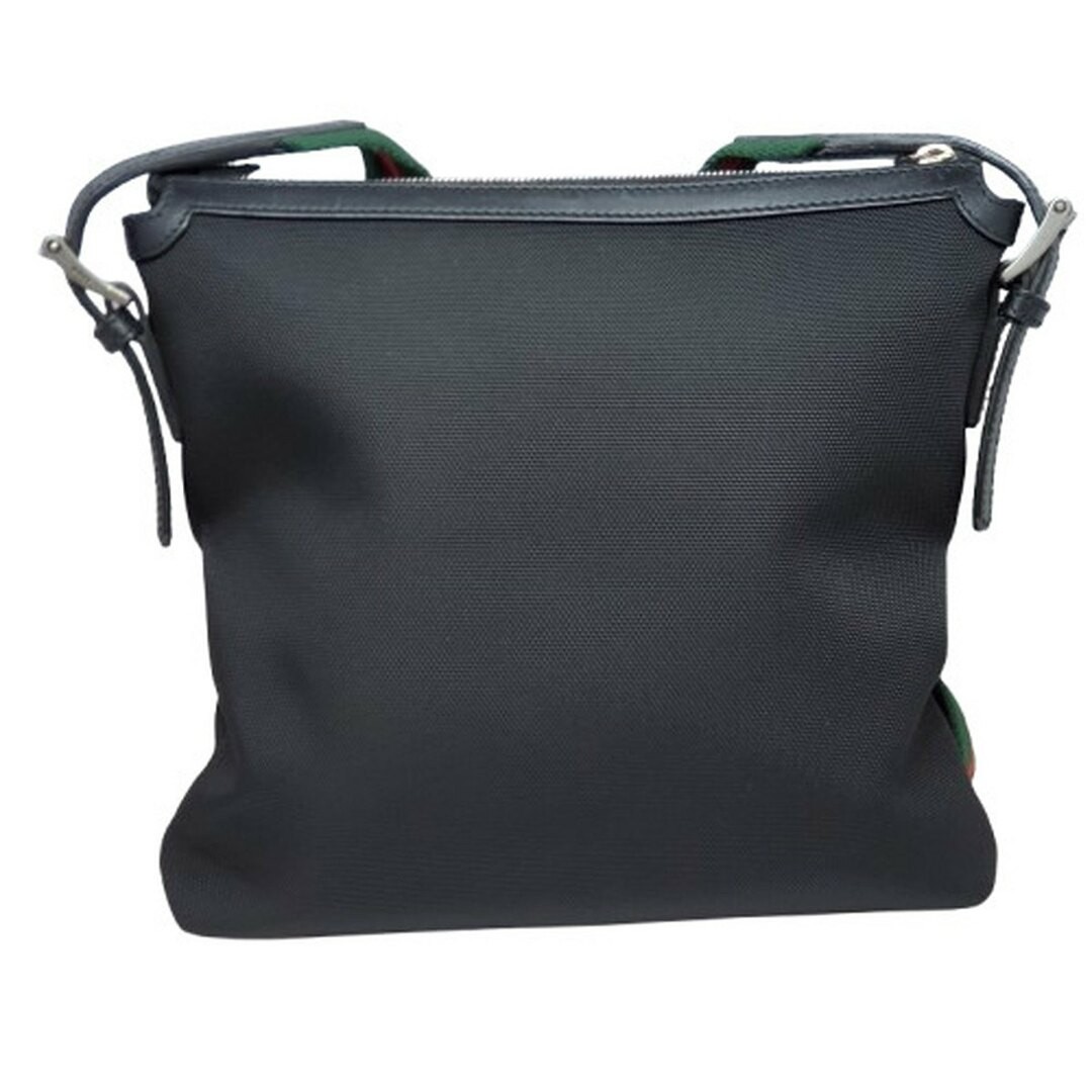 GUCCI men’s Shoulder Bag SherryLine canvas leather black Designer 26×28×4cm