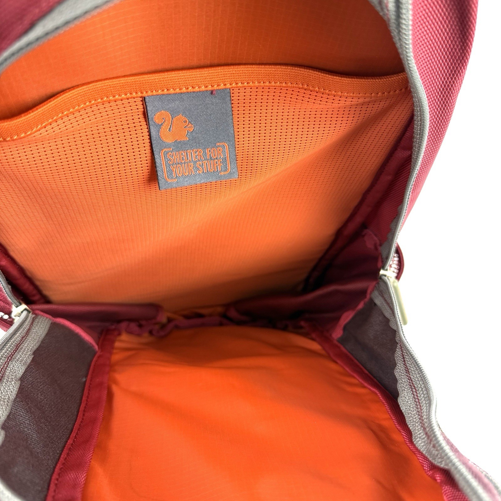 Merrell Backpack Dark Red Canvas Hard Shell Hiking Medium Unisex Outdoor