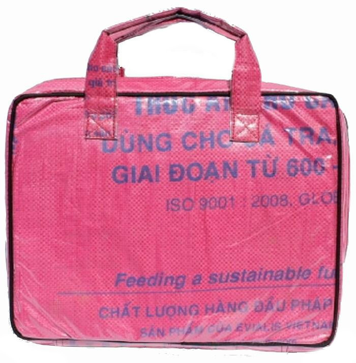 Fair Trade Recycled Fish Feed Laptop Bags Deluxe 36cm wide x 28cm with handles