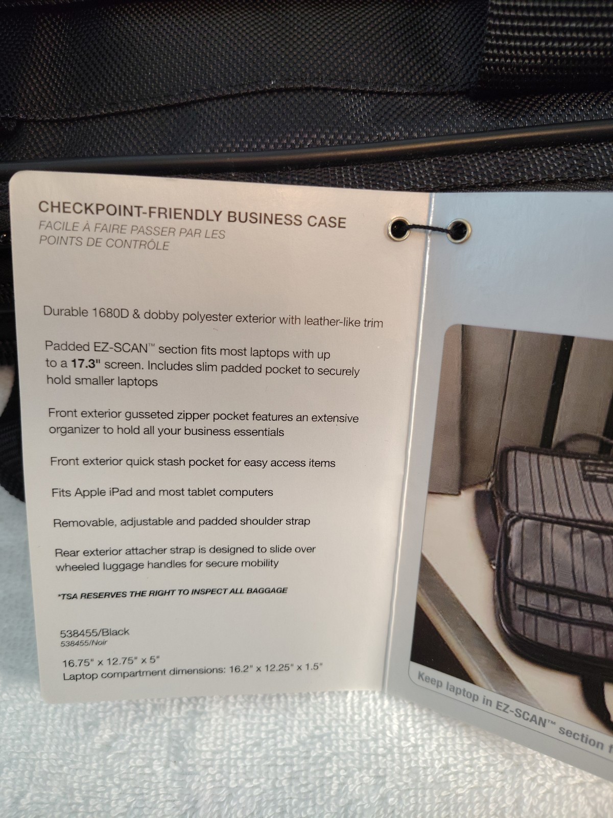 Kenneth Cole Reaction Keystone 1680D Polyester Dual 17″ Laptop Portfolio