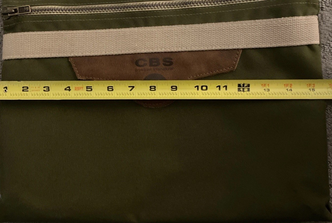 RARE VINTAGE CBS TV INTERNATIONAL Bag Canvas Leather 15” X 11.5 Laptop Case