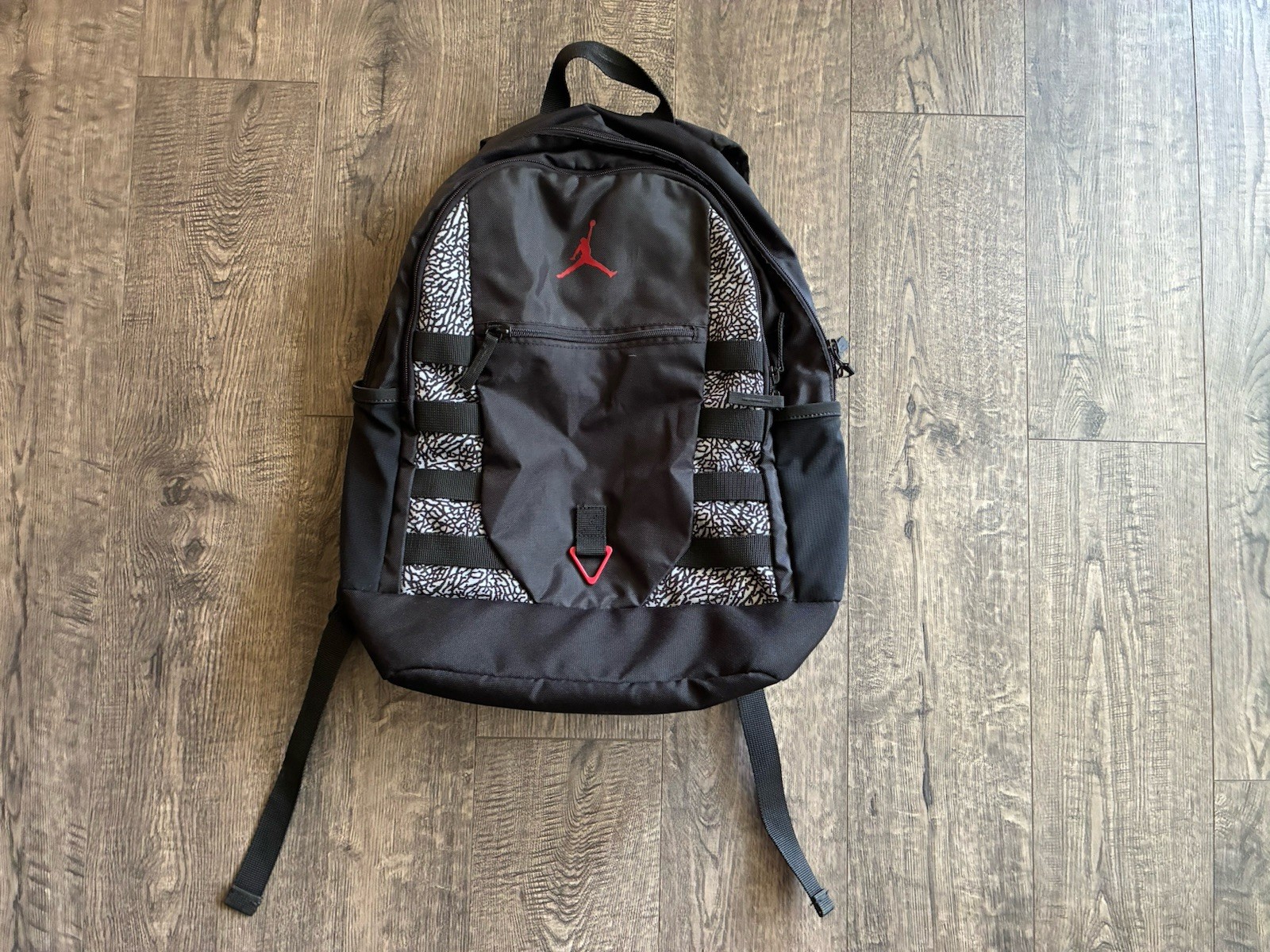 Nike Air Jordan Sport Backpack, Black with Elephant Print #0692-KR5
