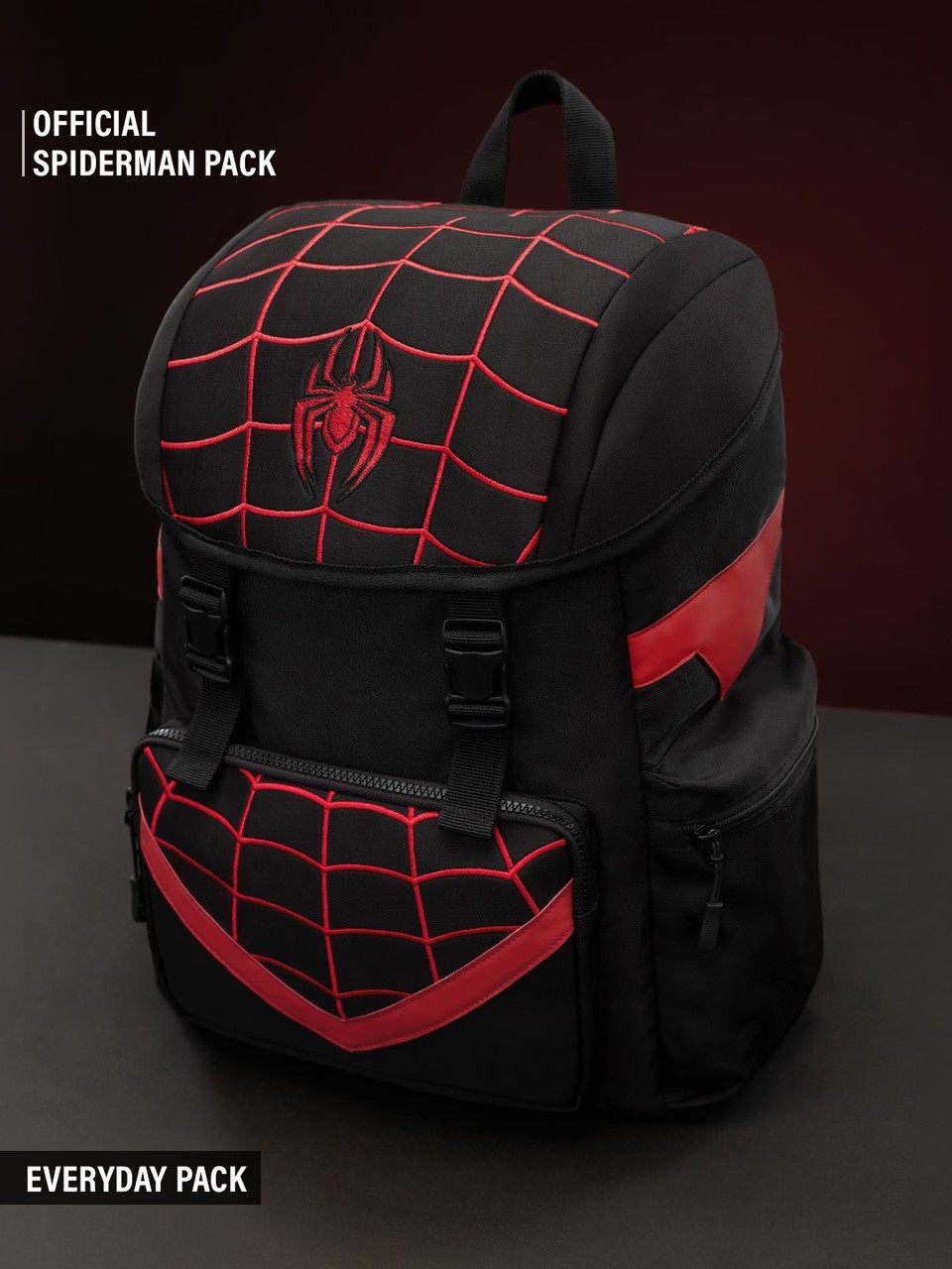 Spider-Man Miles Morales Official Backpack Black Red Laptop School Travel Bag