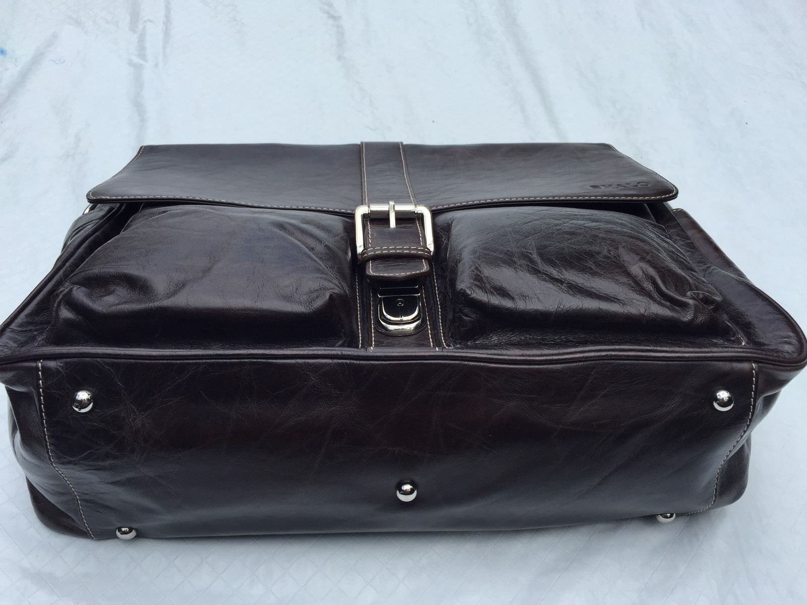 NEW**Argentinian Brown Calf Leather**HALO***Large Briefcase/ Attache*****$1450
