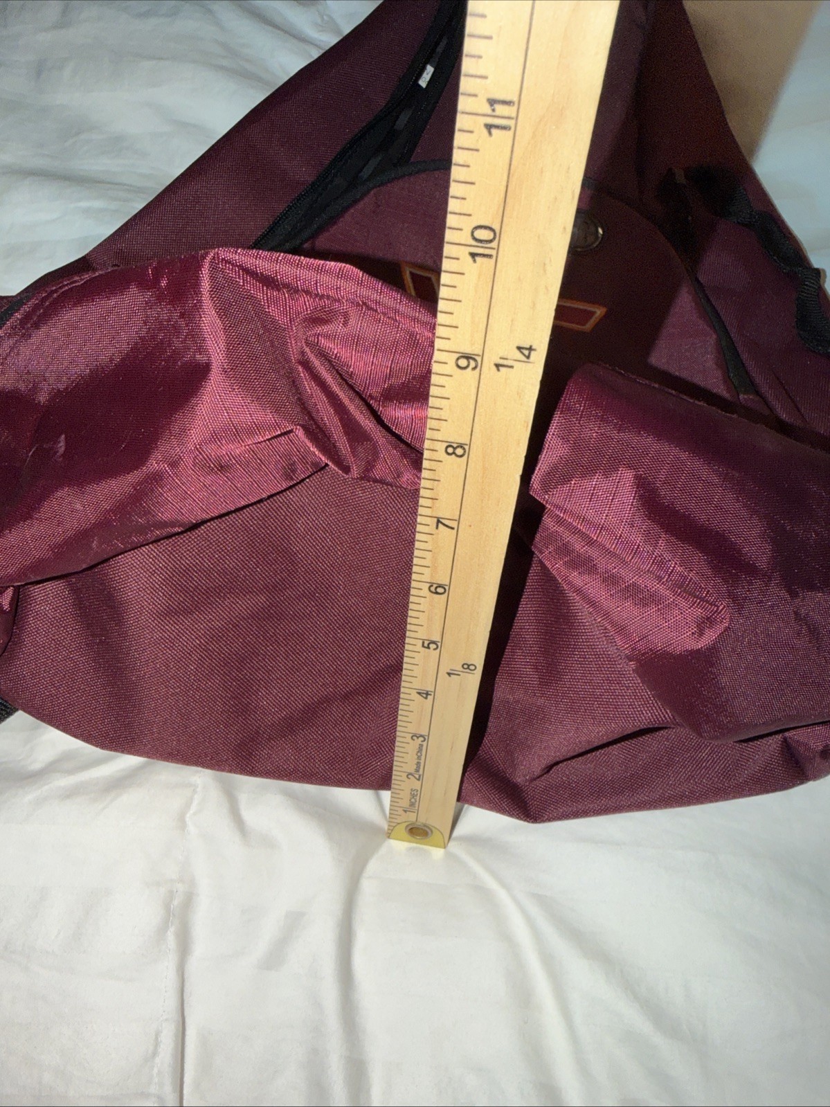 Virginia Tech VT Maroon Sling School Backpack Large Multiple Zip Pockets Unisex