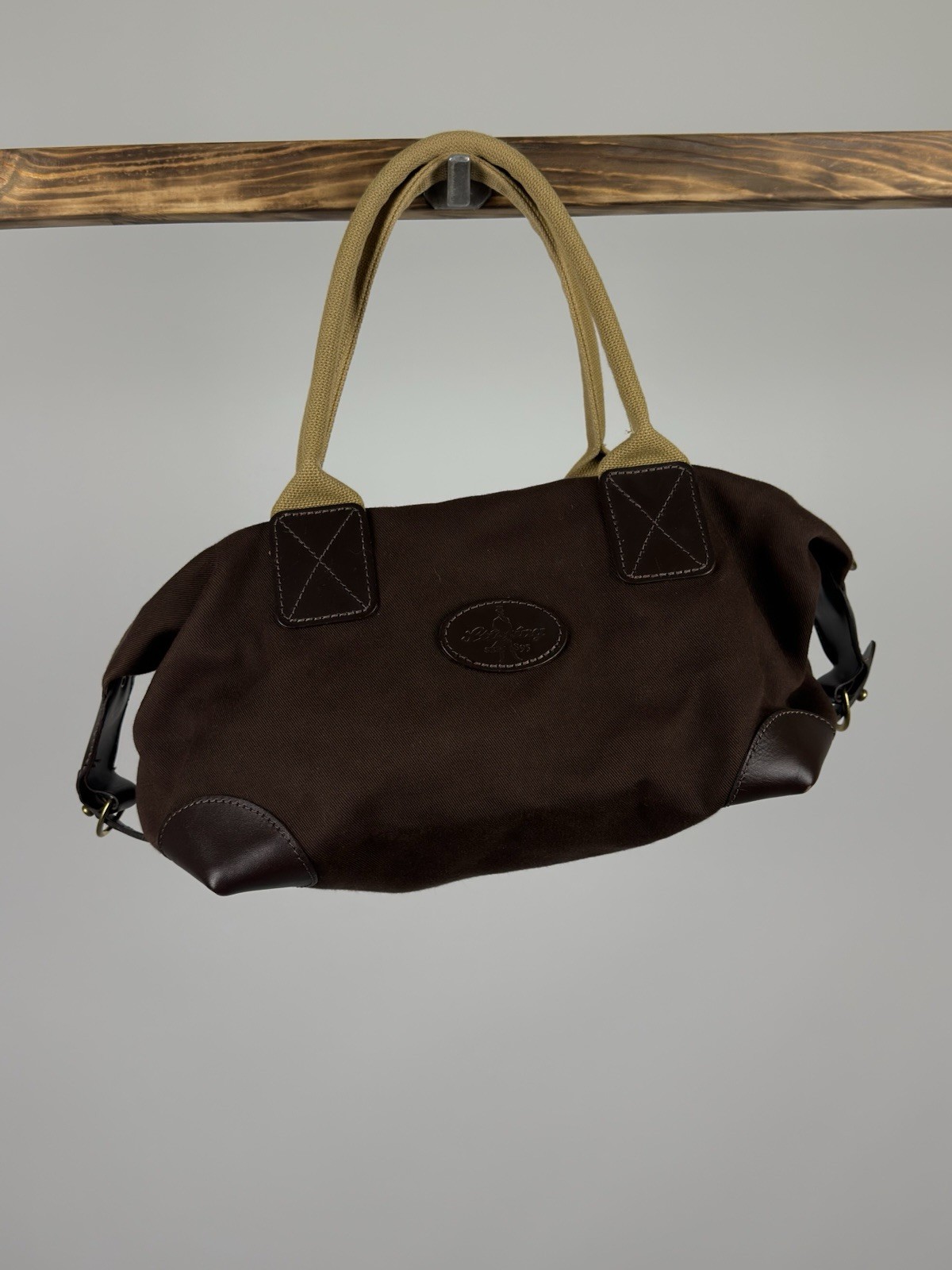 John Chapman Made in England Brown Canvas Duffle Travel Bag