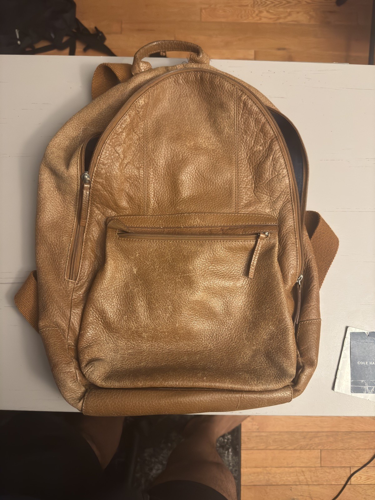 Cole Haan Chdm11026/Backpack/Daypack/Rucksack/Leather/Brown/Brown/Plain/Bag