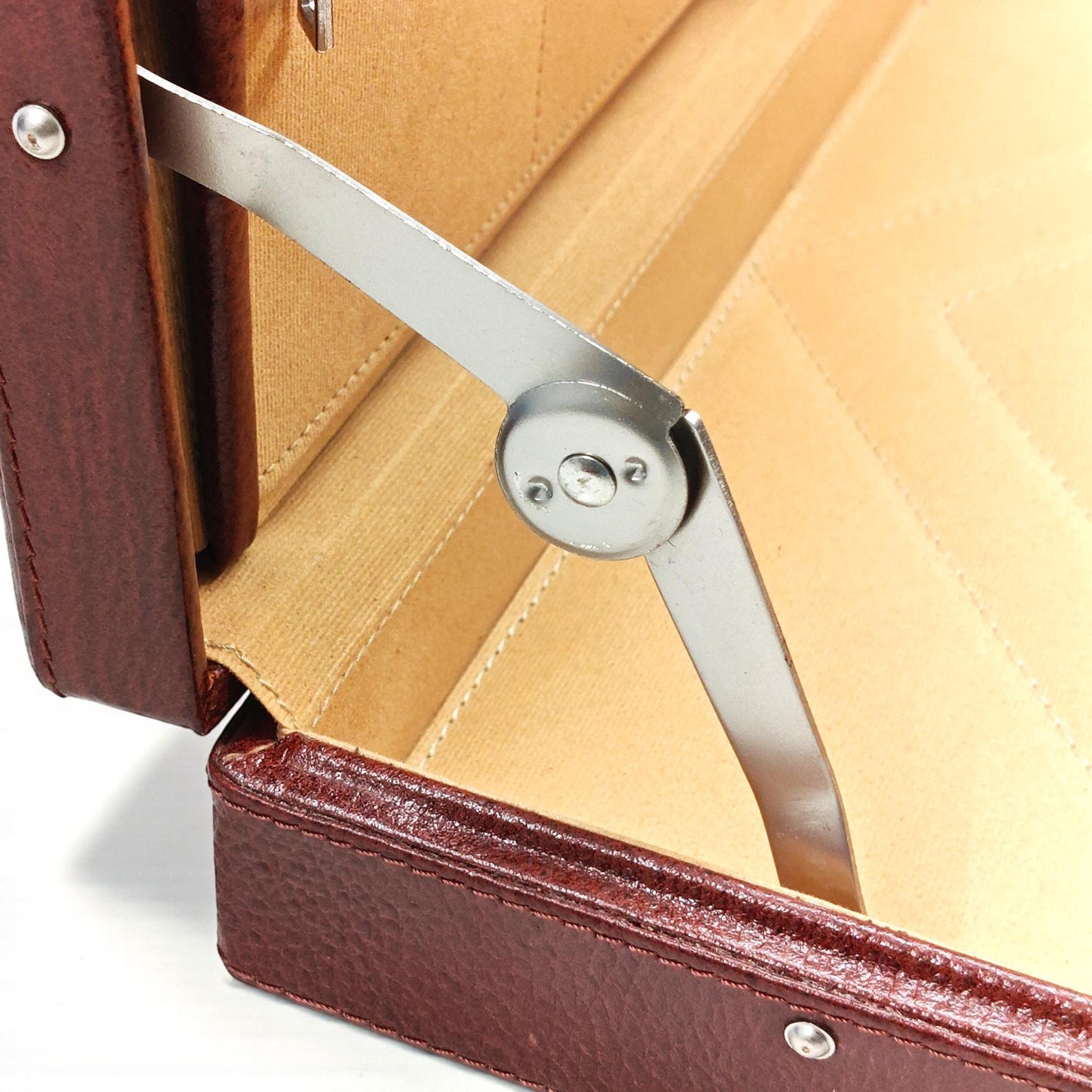 Brown Customized Leather Briefcase for Men, Laptop Attache Case