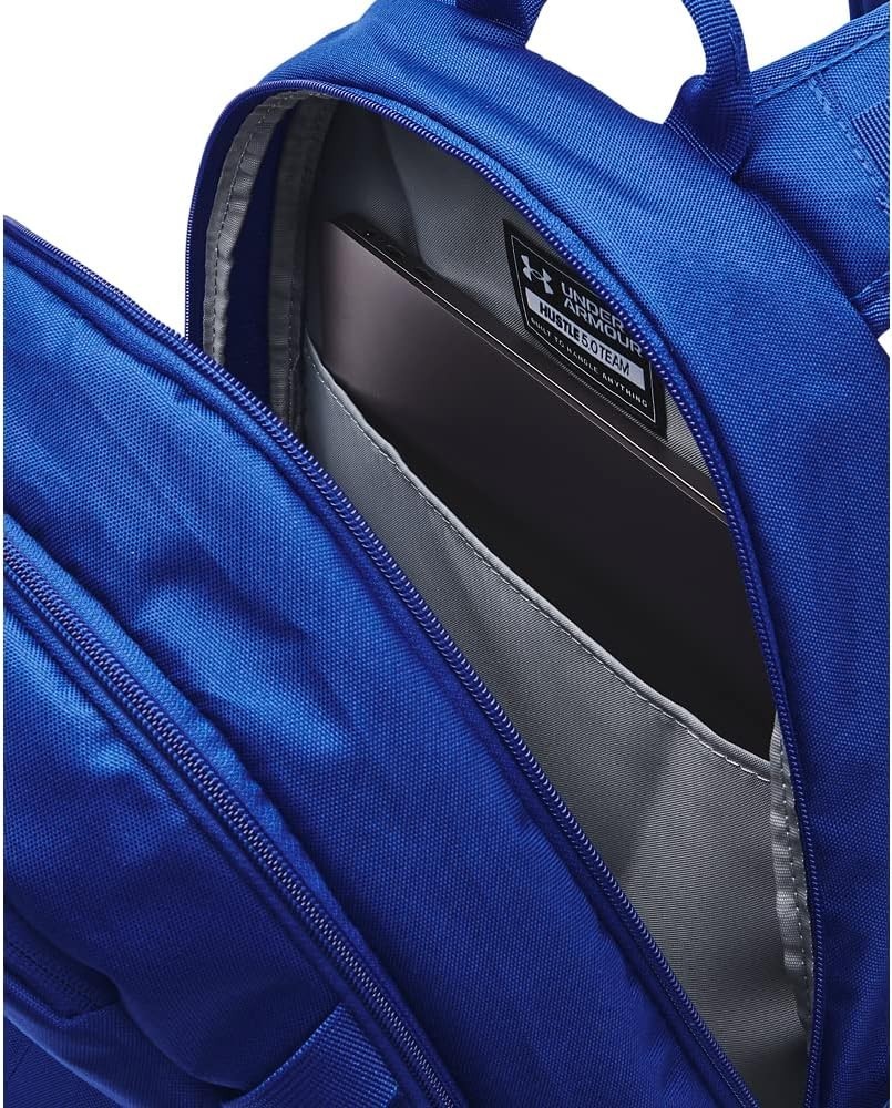 Under Armour UA Hustle 5.0 Team Backpack, 1364182 Royal Blue/Metallic Silver