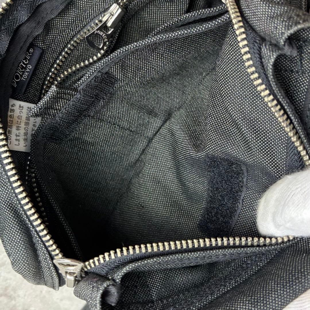 Yoshida Porter Smoky Shoulder Bag Cordura Black with Flap Men’s From Japan