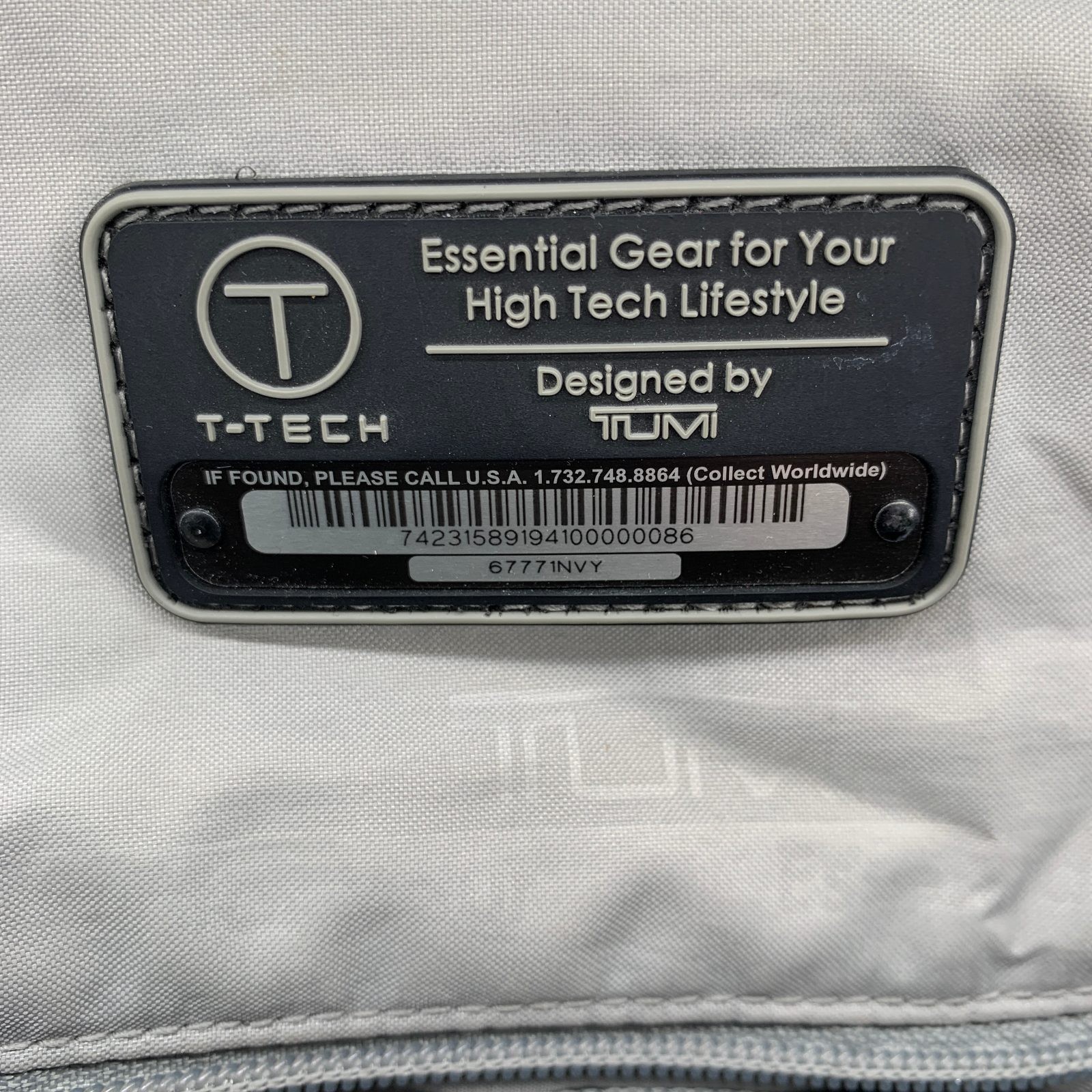 T-Tech by Tumi Messenger Bag Navy Blue Canvas Crossbody 6771NVY 15x10x4