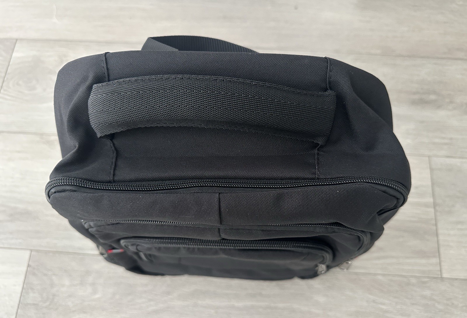 Kaiser Permanente Durable Zipper Pocket Work School Travel Black Backpack