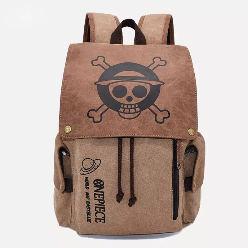 One Piece Attack on Titan Backpack Canvas Shoulders Bag Schoolbag Laptop Bag