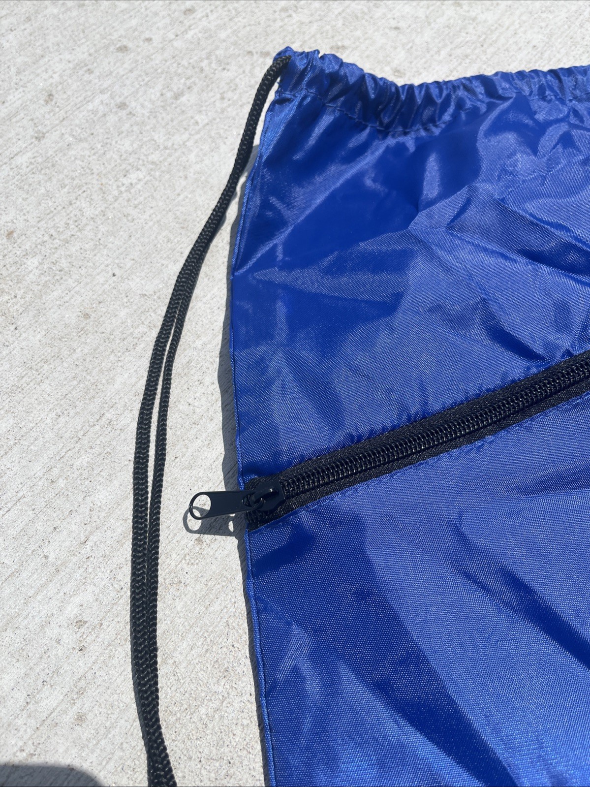 SUBARU Bag Promotional Drawstring Backpack Travel Tote Cinch W/Zip Pouch -Royal