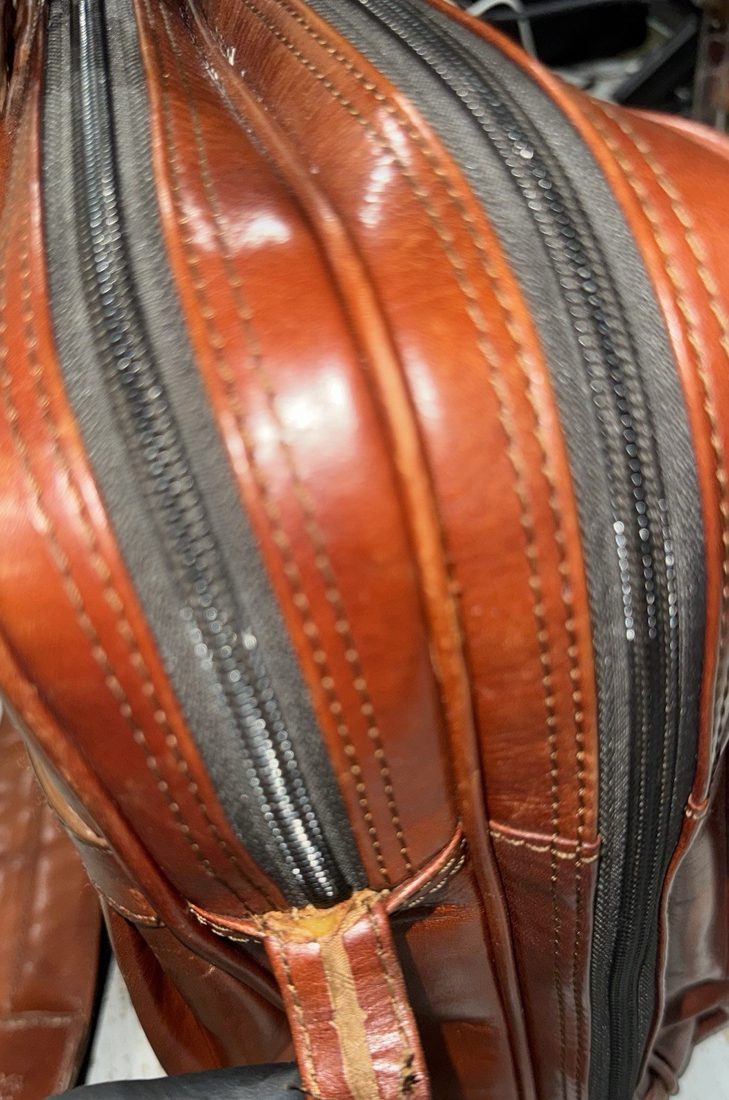 Bosca Old Leather/ Stringer Briefcase/ Italian Leather Luxury/ Large Capacity