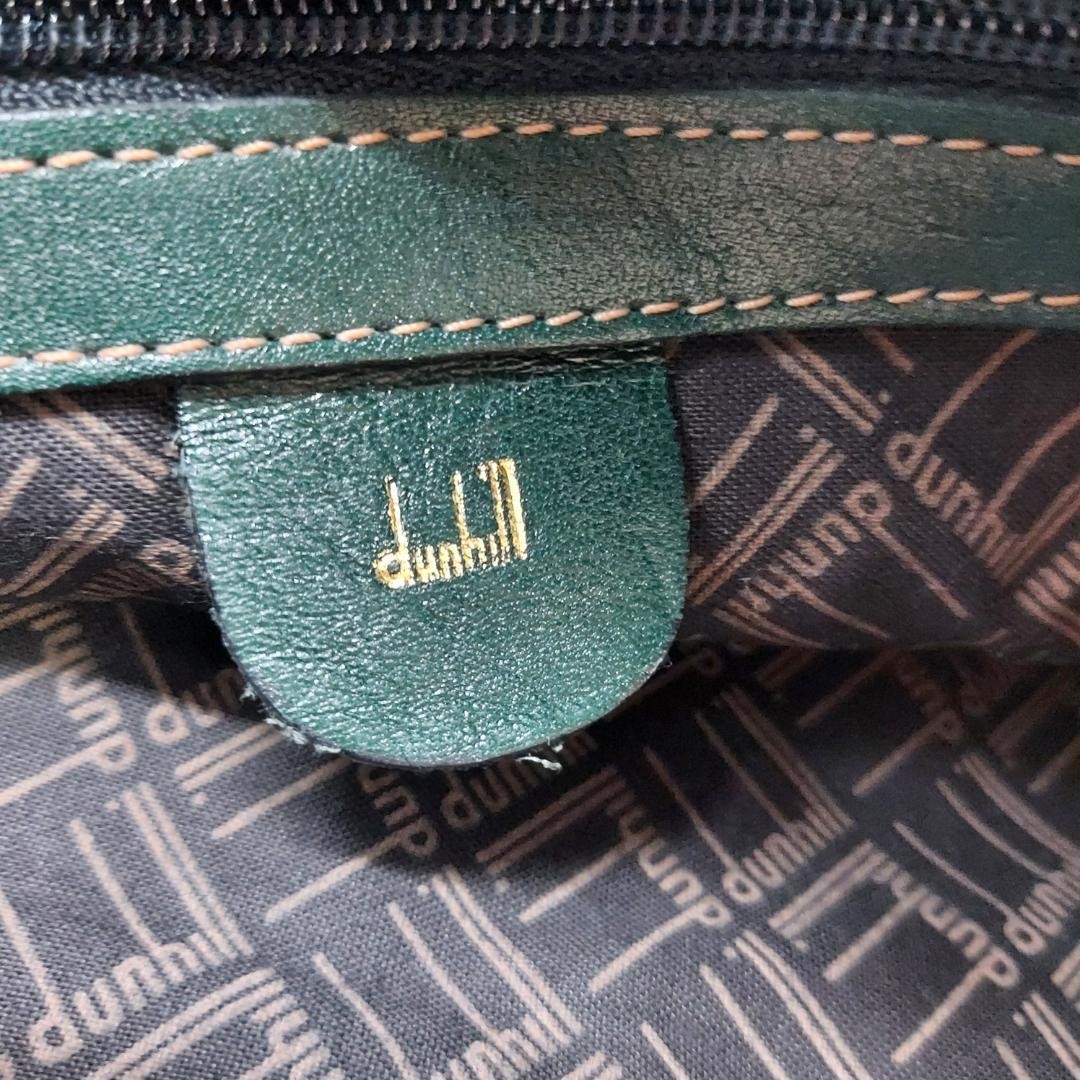 Dunhill Leather Clutch Bag Black Second Bag 24cm Pocket
