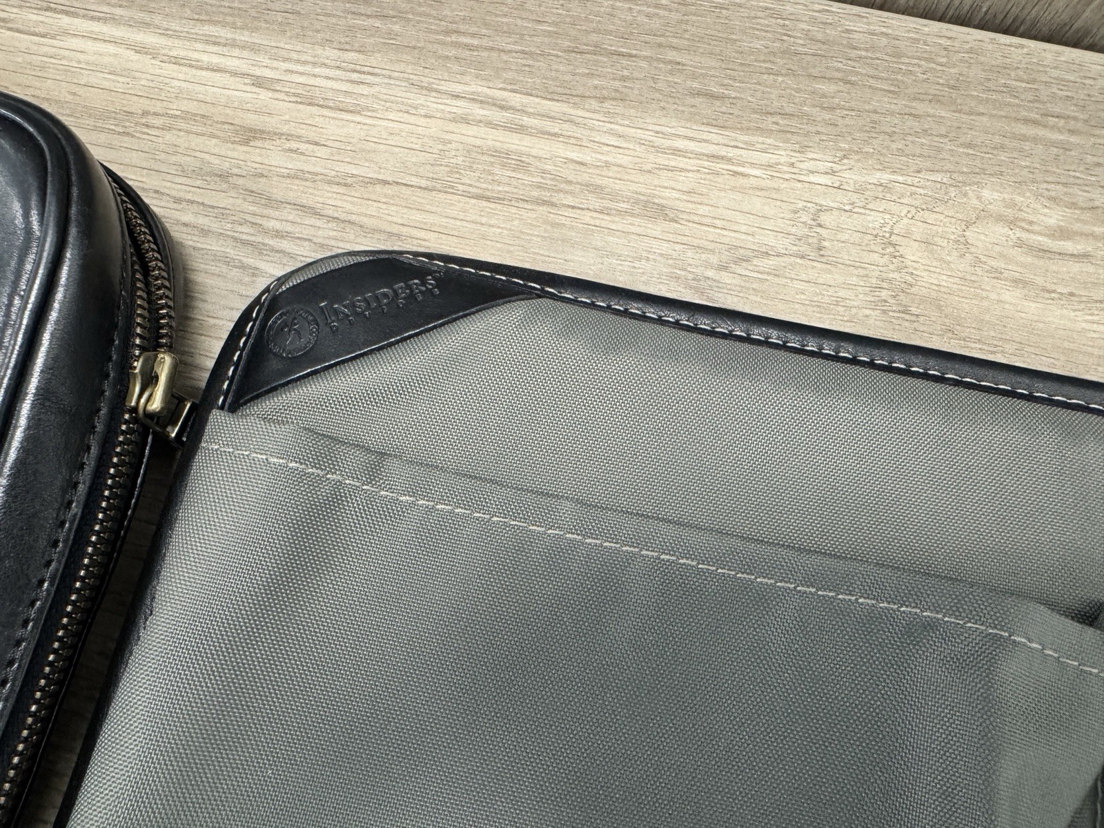 Glaser Designs San Francisco Black Leather Briefcase Laptop Bag *See Description