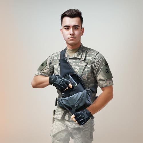 Crossbody Shoulder Bag for Men – Ccw Sling Bag – Tactical Crossbody Bag Black