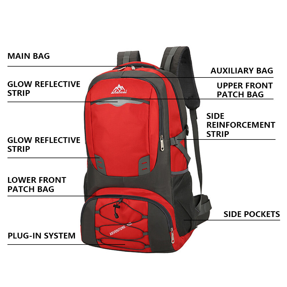 85L Large Waterproof Hiking Camping Backpack Outdoor Travel Men’s Rucksack Bag