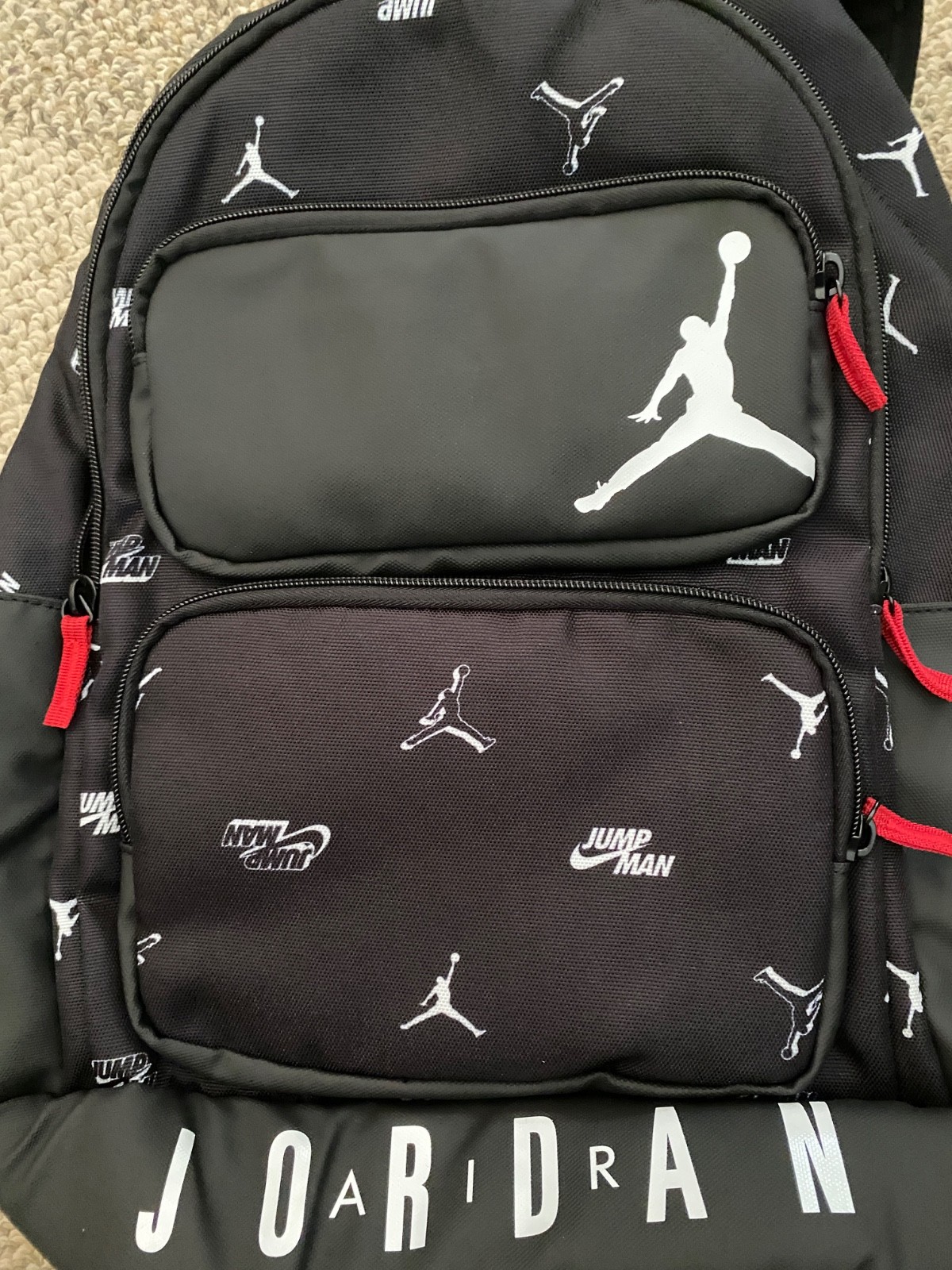 Jordan Nike Backpack Laptop School Bag Jumpman Essentials 9A0670-F66 Large