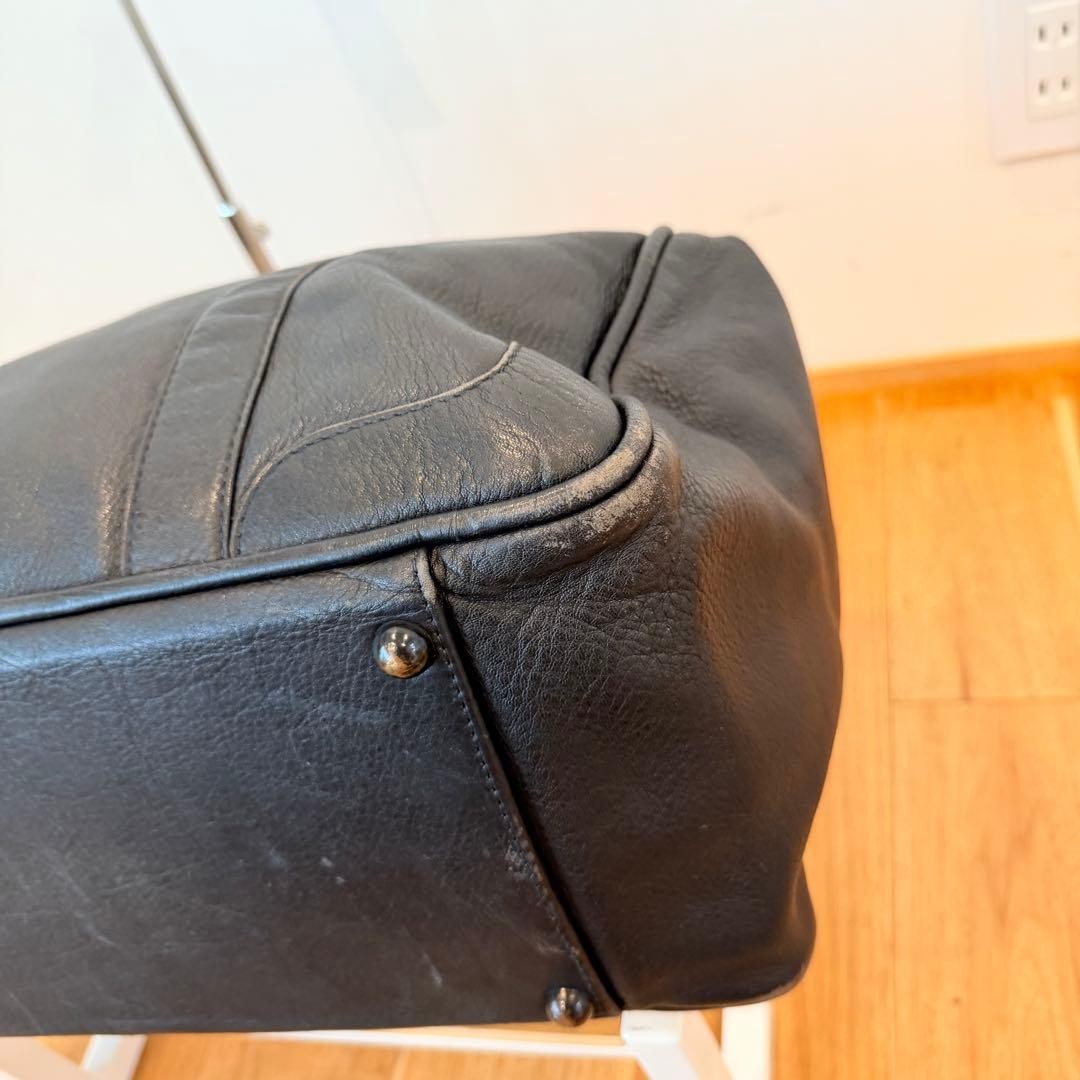 Authentic Yoshida Kaban MARCIANO Leather Doctor Bag 48cm Black Business Travel