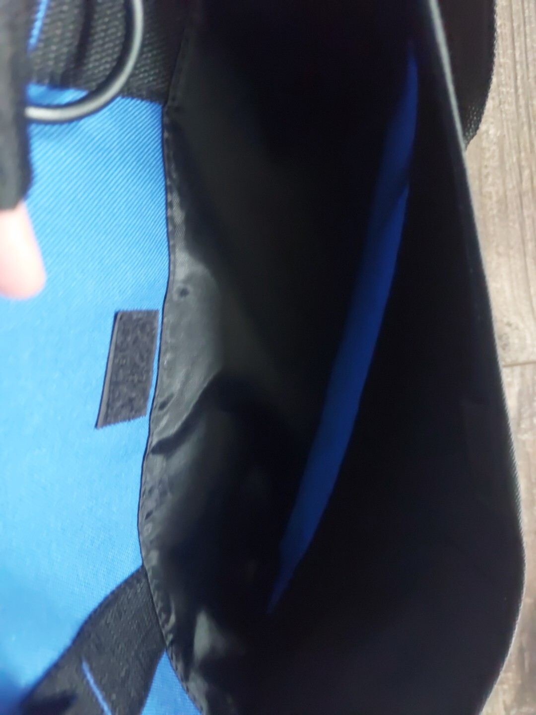 Penske Black/Blue carry bag w strap, handle, Pocket Rare Find Clean EUC 15x12x2