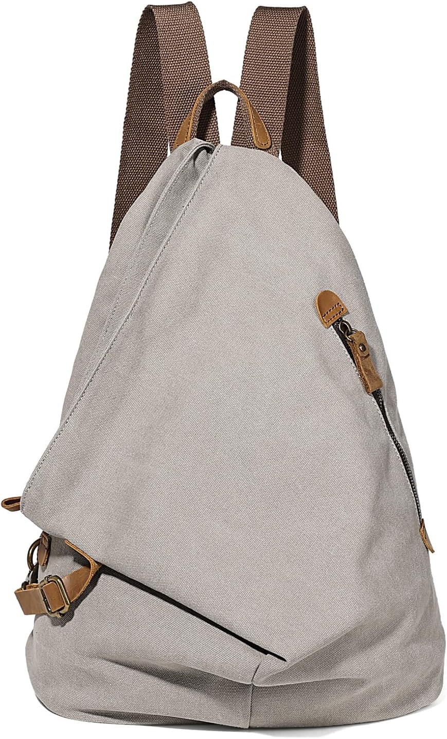 Vintage Canvas Backpack – Large Casual Daypack for Outdoor Travel and Hiking