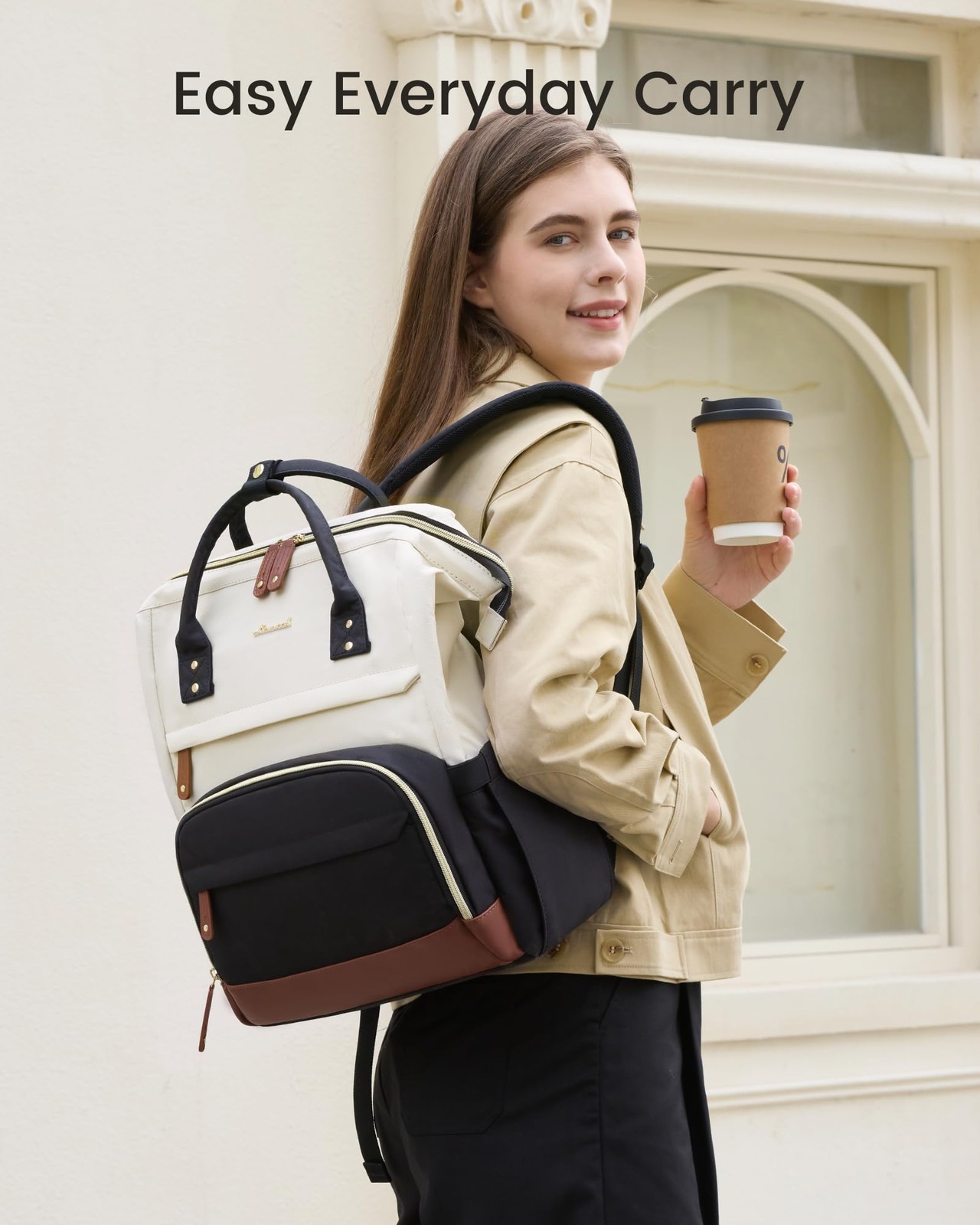 LOVEVOOK Laptop Backpack for Women, 15.6 Inch Work Business Backpacks Purse with
