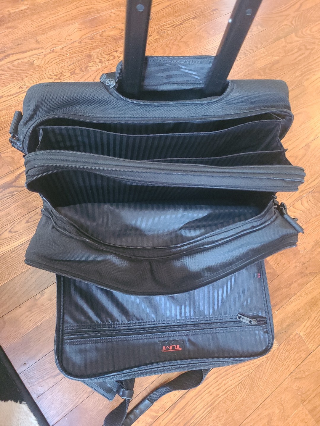 Tumi 2206D3 Black Expandable Rolling Briefcase Laptop Bag Ballistic Carry on