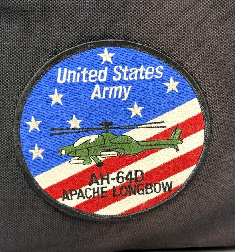 Backpack – Black With Special Forces Ranger and AH-64D Apache Helicopter Patches