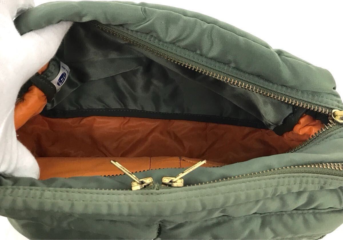 PORTER Yoshida Kaban Tanker Shoulder Bag Khaki Green Orange 30cm x 20cm x 10cm