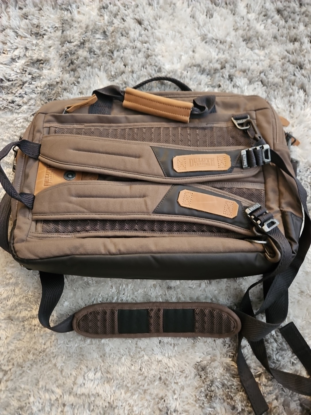 Duluth Trading Large Canvas Beefcase Briefcase Backpack Porter 44402 EUC!