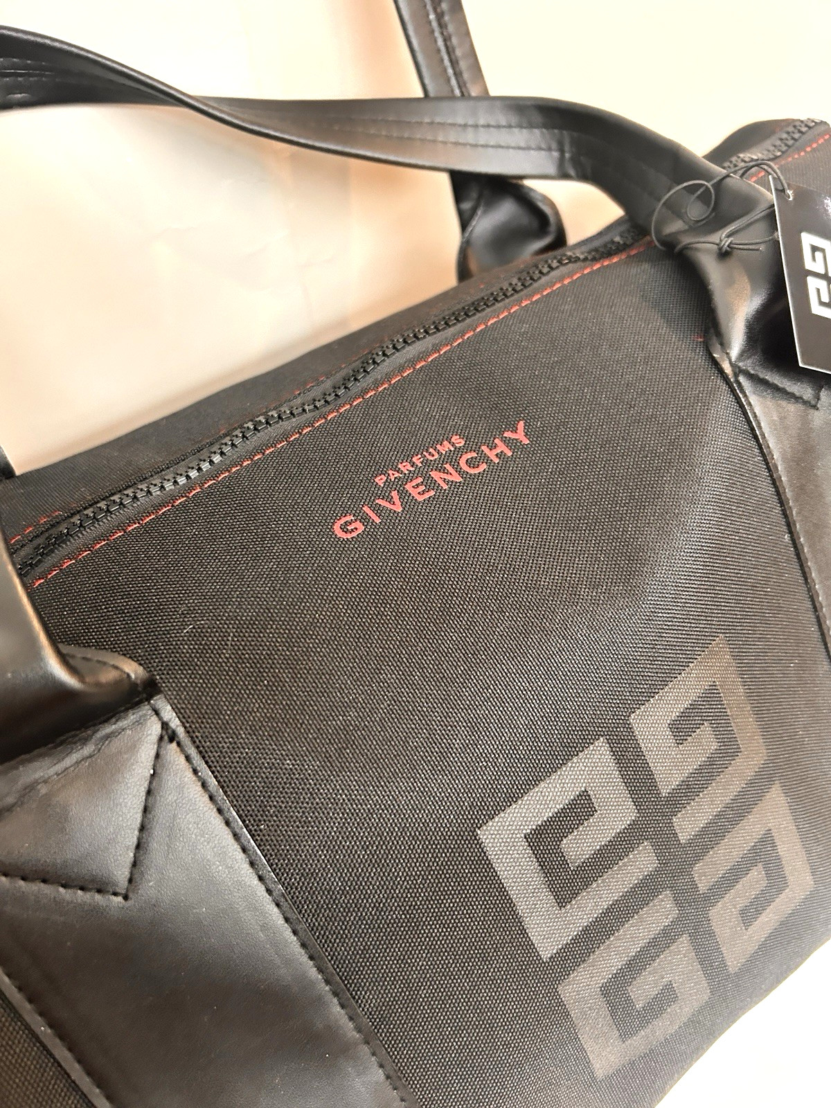 Givenchy Perfume Play sport promotion Gym duffel bag black Fabric interior red