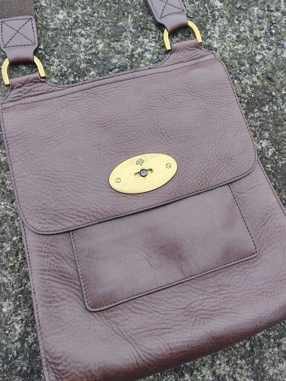 Mulberry Messenger Bag Vintage Pocket Men Leather Color Brown