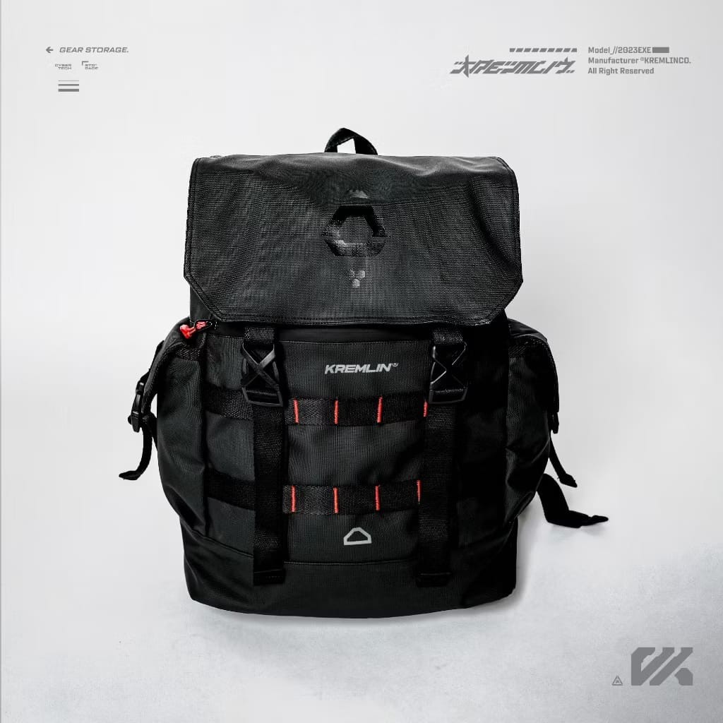 Kremlin Astrojet Cyber Gear Black Backpack Carrier Futuristic Fullzip Crossbody