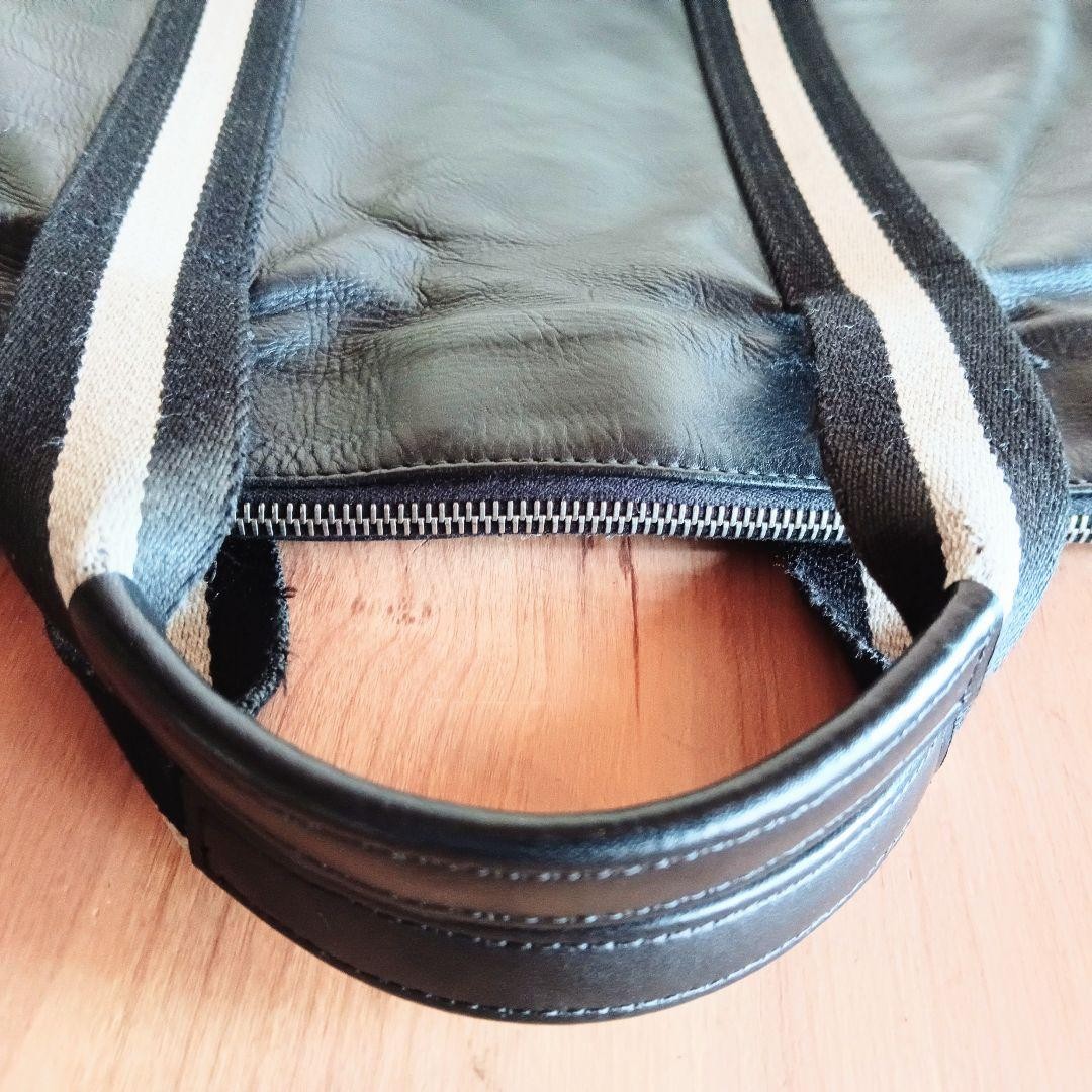 BALLY Trainspotting Hand Bag Briefcase Leather Black Unisex Used From Japan