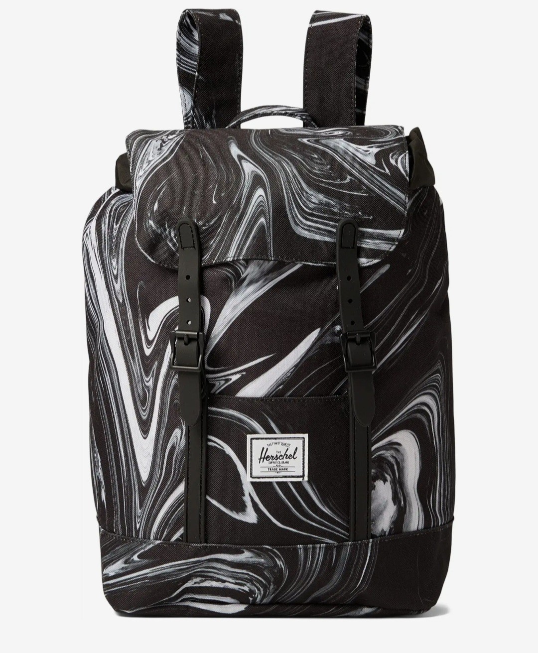 Herschel Supply Co. Retreat Mid 17L Backpack Black/White Paint Swirl-Excellent**