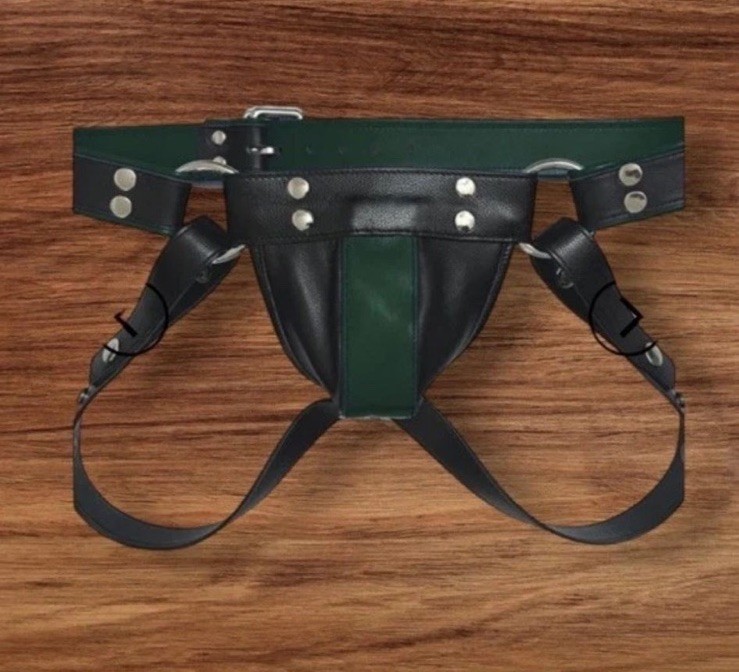 Handmade Real Leather Jockstrap: Detachable Pouch, Custom Fit Made to Order