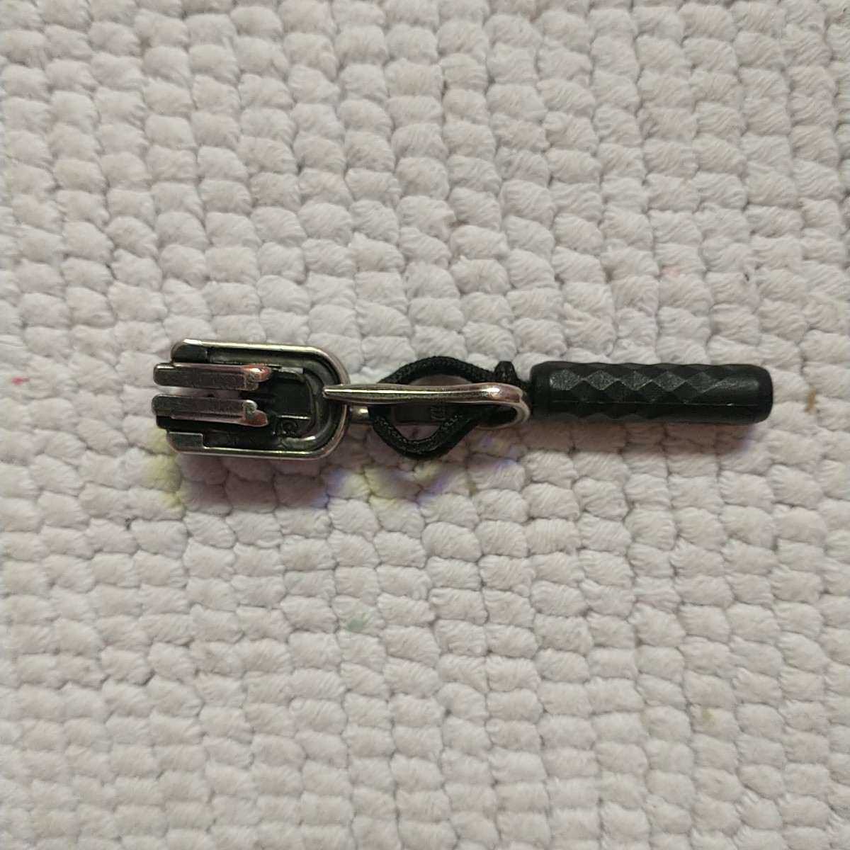 OEM The North Face Zipper Pull String Rubber Logo Black