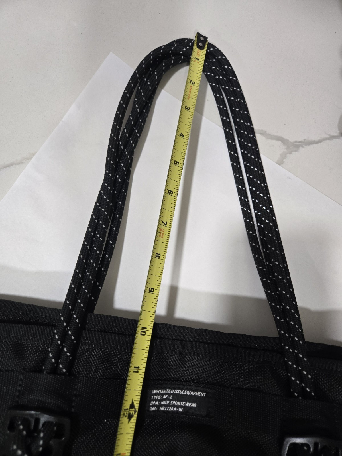 Nike AF-1 Black Tote Bag Sportswear Winterized Issue Unisex Black Tote Bag 26L