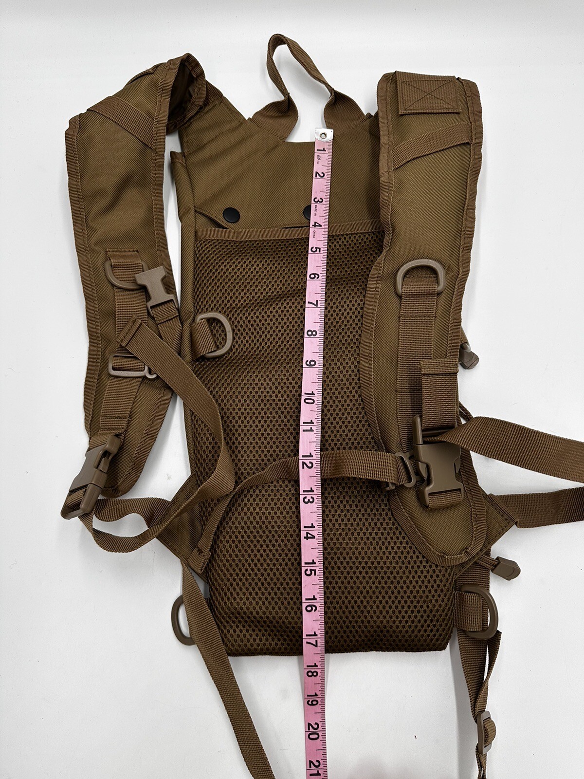 Echo Sigma Military Style Backpack Tan/Beige Compact Carrying Pouch American Fla