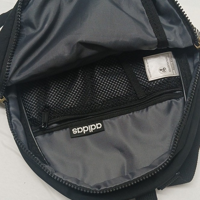 adidas Small Black/White Mini Backpack Zip Closure, Adjustable Straps, Pockets