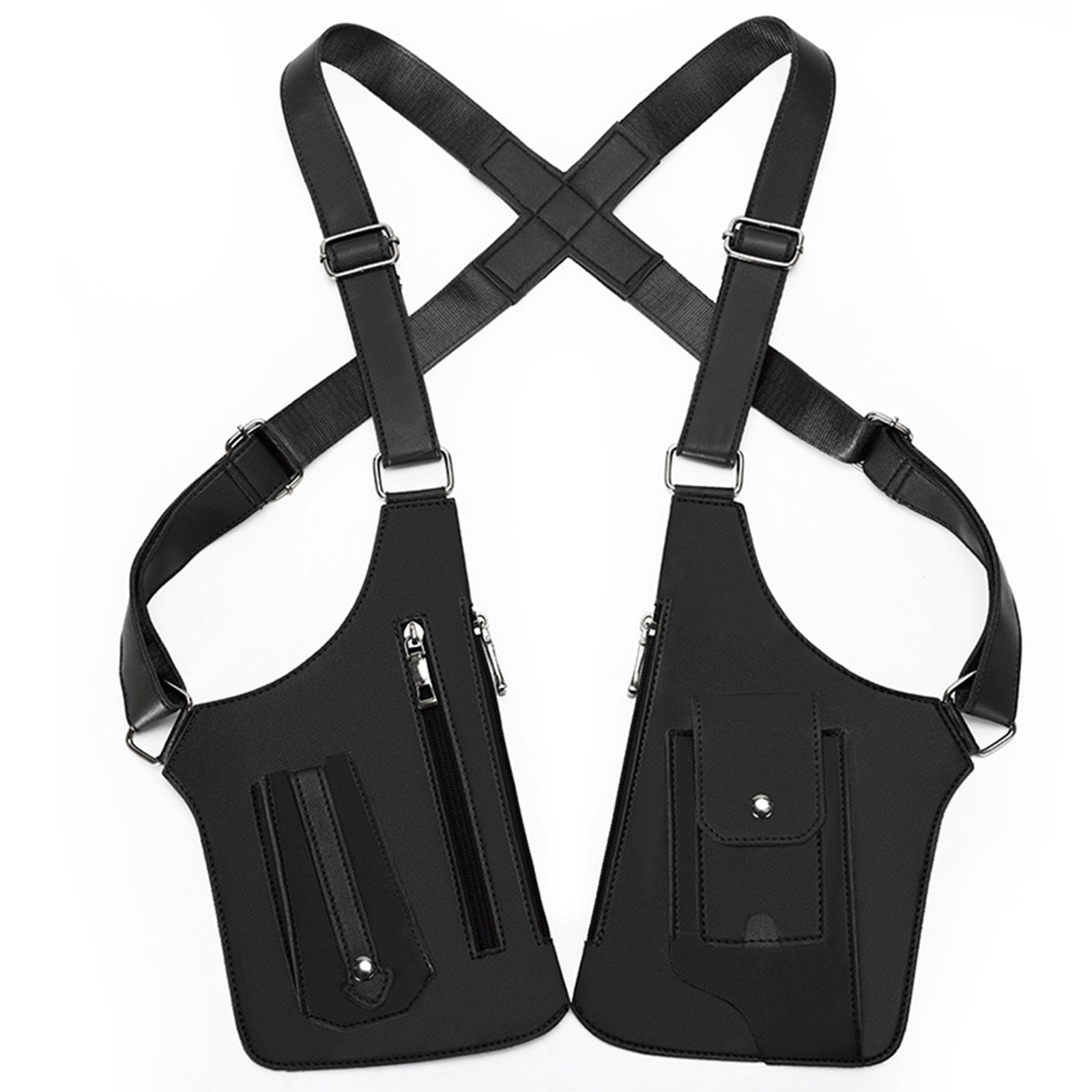 Double Shoulder Armpit Bag for Men, Anti-Theft Bag with Double Shoulder Straps
